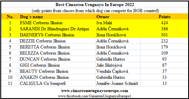 Best Cimarron Uruguayo in Europe 2022