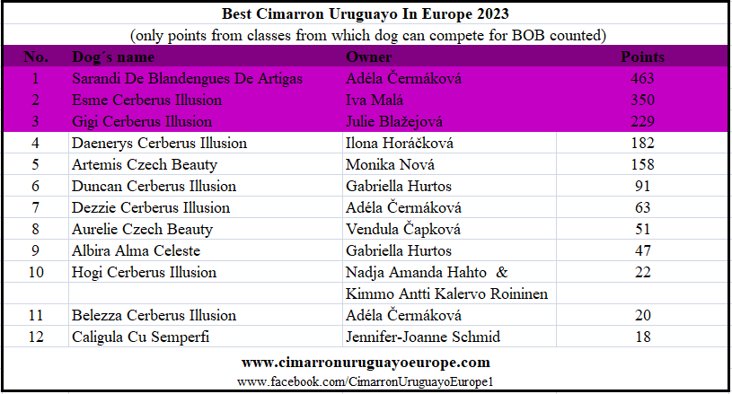 Best Cimarron Uruguayo in Europe 2023 Adult